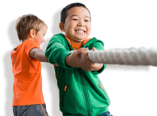 The Kids place children playing with rope